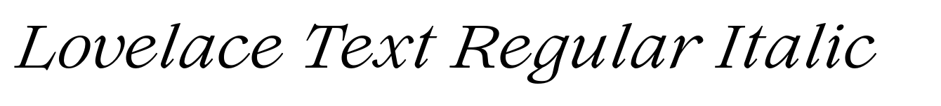 Lovelace Text Regular Italic image